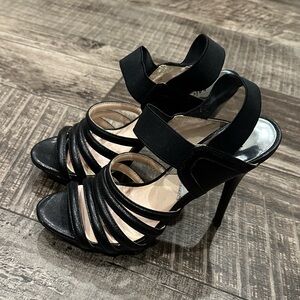 Michael Kors Black Strappy Heels 7.5